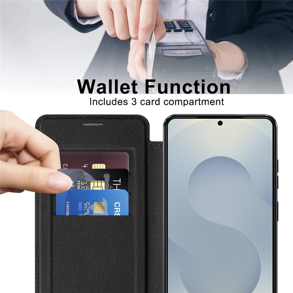 MagSafe Case for Samsung Galaxy S26 Ultra S948, Techsuit, SmartMag Book, Black