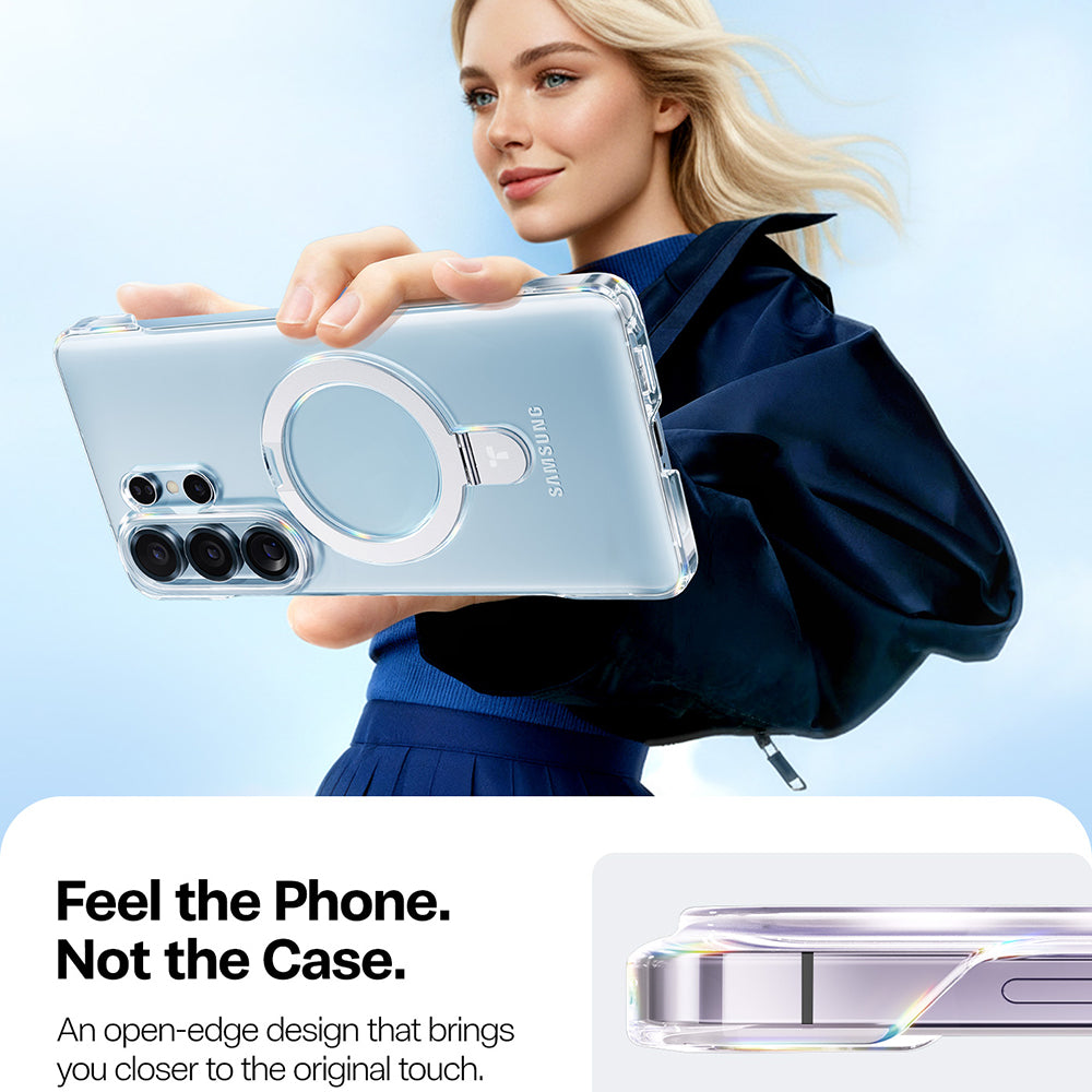 Custodia MagSafe per Samsung Galaxy S26 Ultra S948, Torras, Ostand Slim, Trasparente