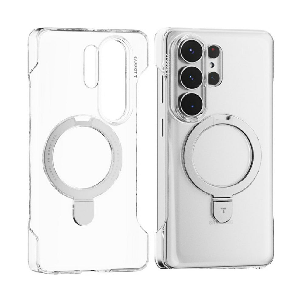 Custodia MagSafe per Samsung Galaxy S26 Ultra S948, Torras, Ostand Slim, Trasparente