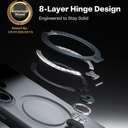 Custodia MagSafe per Samsung Galaxy S26 Ultra, Torras, Ostand Spin, Nera