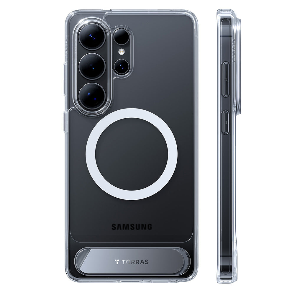 Custodia MagSafe per Samsung Galaxy S26 Ultra S948, Torras, Pstand, Trasparente