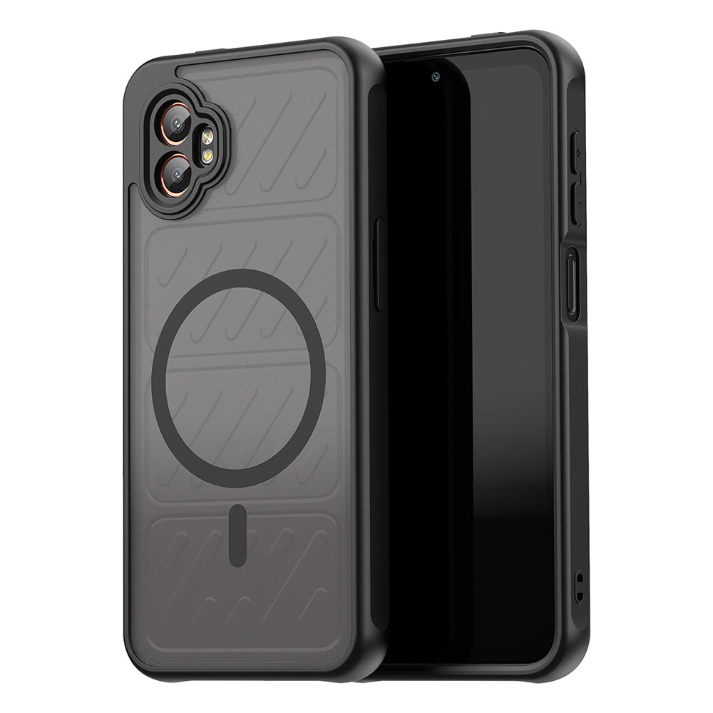 Custodia MagSafe per Samsung Galaxy XCover7 Pro, Techsuit, HaloFrost II, Nera