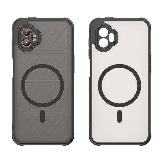 Custodia MagSafe per Samsung Galaxy XCover7 Pro, Techsuit, HaloFrost II, Nera