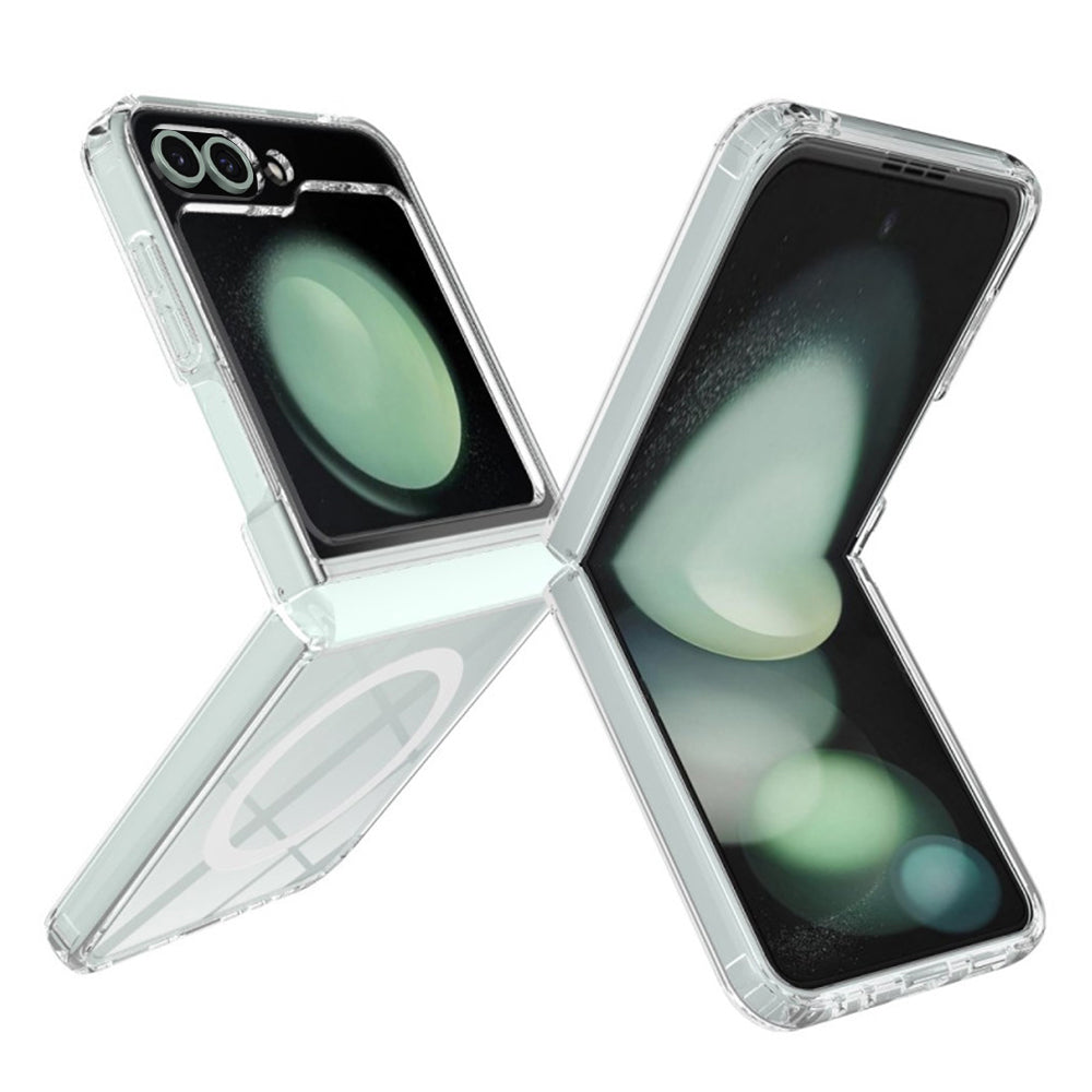 Custodia MagSafe per Samsung Galaxy Z Flip7 FE F761 / Z Flip6 F741, Techsuit, Pro, Trasparente