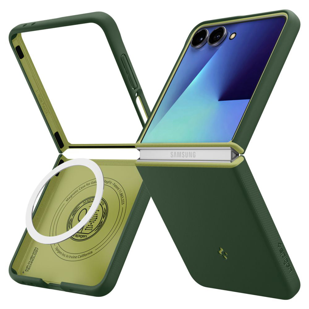 MagSafe Case for Samsung Galaxy Z Flip7 F766, Spigen, Caseology Nano Pop, Green ACS11159