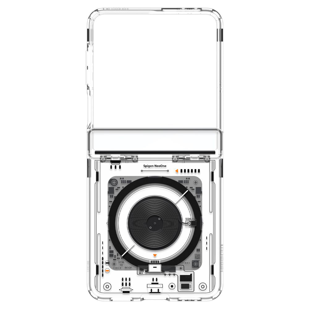 MagSafe Case for Samsung Galaxy Z Flip7 F766, Spigen, Ultra Hybrid Pro Neo One, Transparent ACS09560