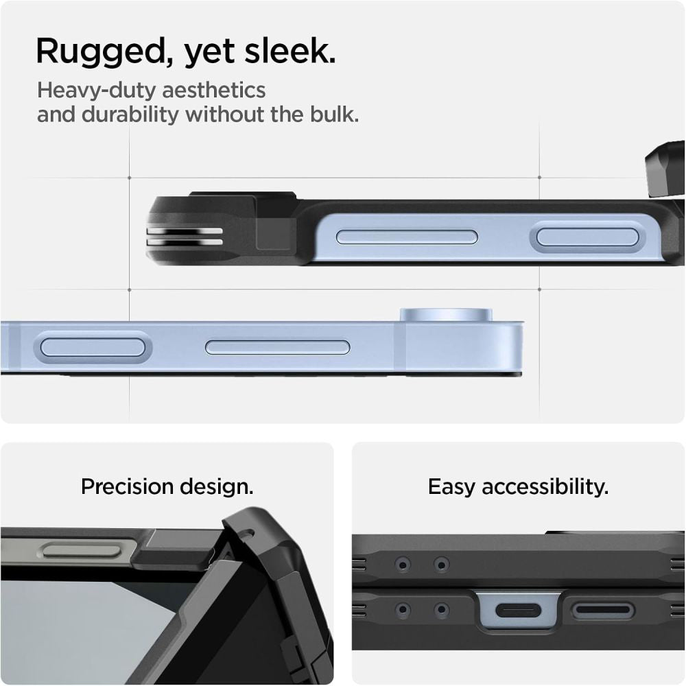 MagSafe Case for Samsung Galaxy Z Flip7 FE F761 / Z Flip6 F741, Spigen, Tough Armor Pro, Black ACS09807