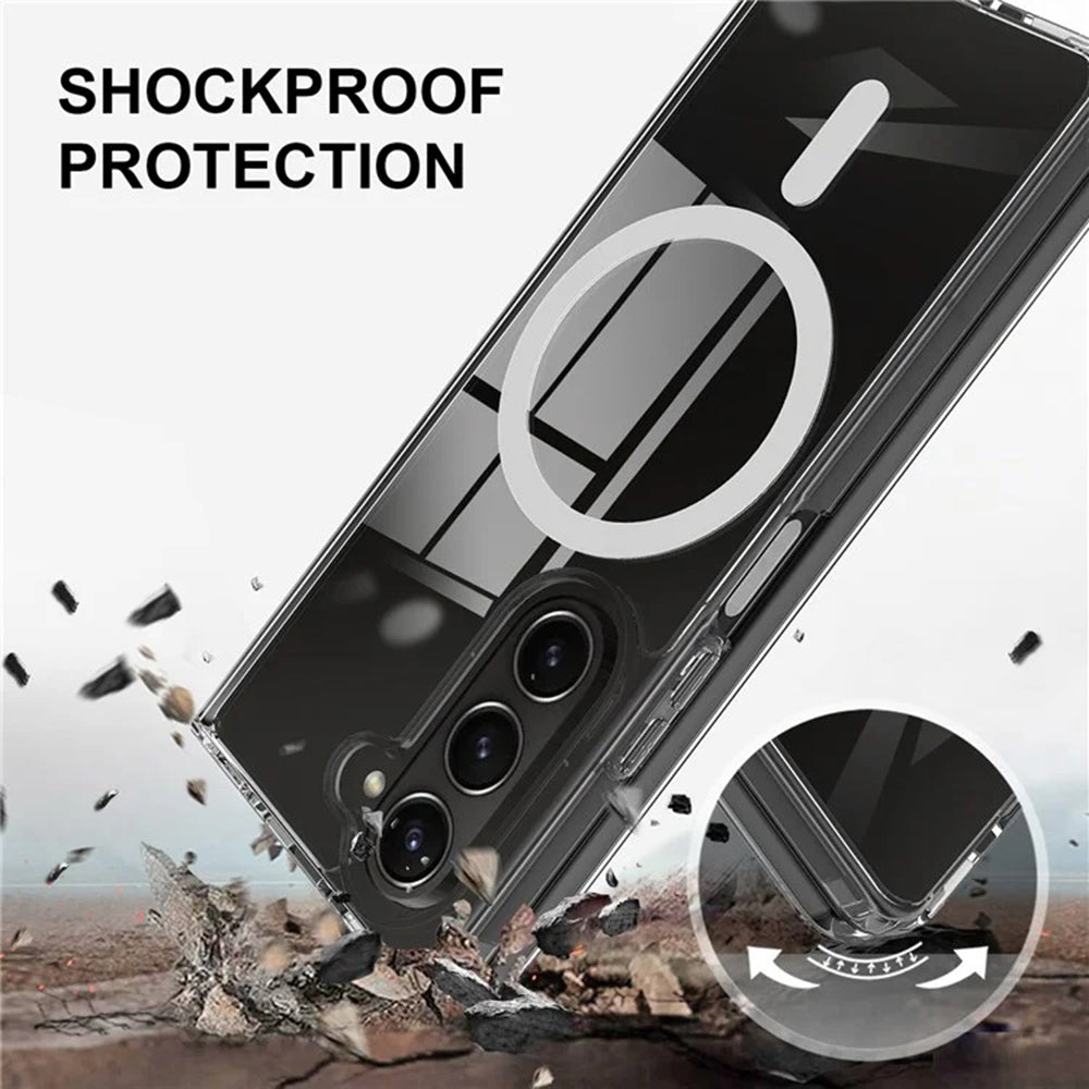 Custodia MagSafe per Samsung Galaxy Z Fold6 F956, Techsuit, Pro, Trasparente