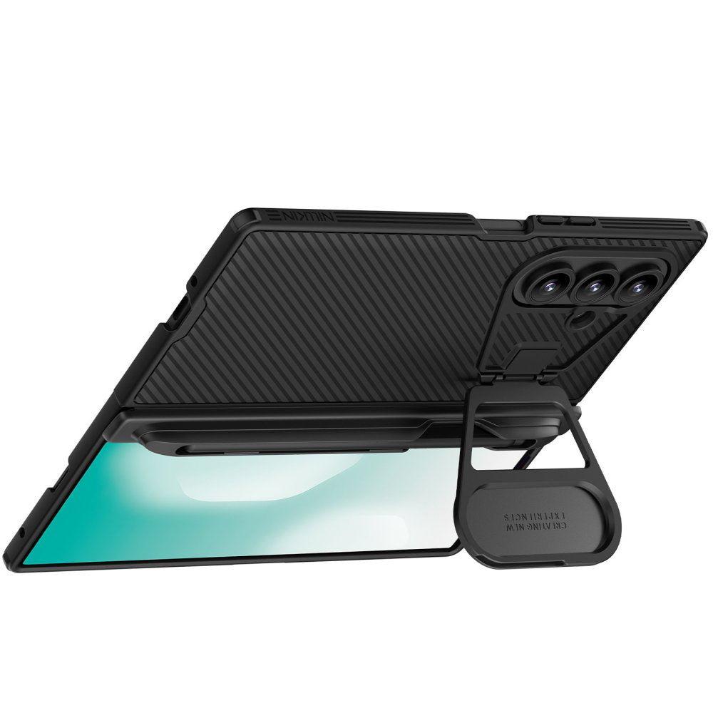 Custodia MagSafe per Samsung Galaxy Z Fold7 F966, Nillkin, CamShield Prop con copriobiettivo in metallo e supporto per S-Pen, Nera
