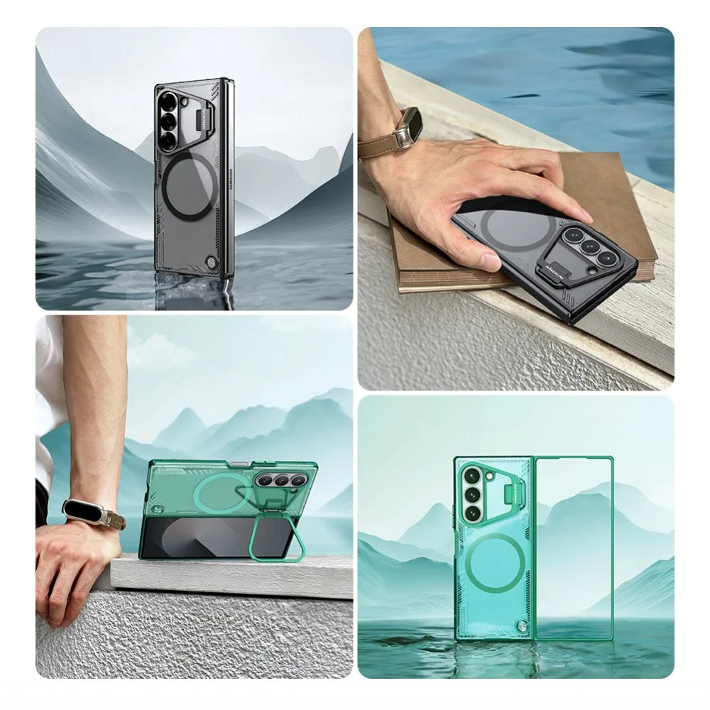 Custodia MagSafe per Samsung Galaxy Z Fold7 F966, Nillkin, Iceblade Prop con ritaglio per fotocamera, Marrone
