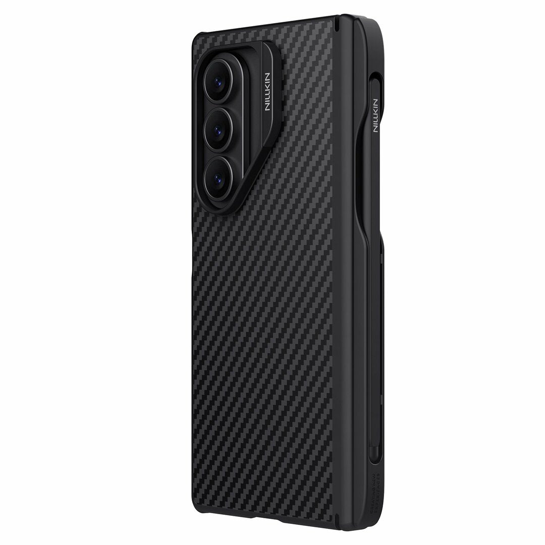 Custodia MagSafe per Samsung Galaxy Z Fold7 F966, Nillkin, Synthetic Fiber Pro con supporto per S-Pen, Nera