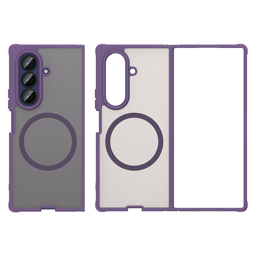 Custodia MagSafe per Samsung Galaxy Z Fold7 F966, Techsuit, HaloFrost II, Viola