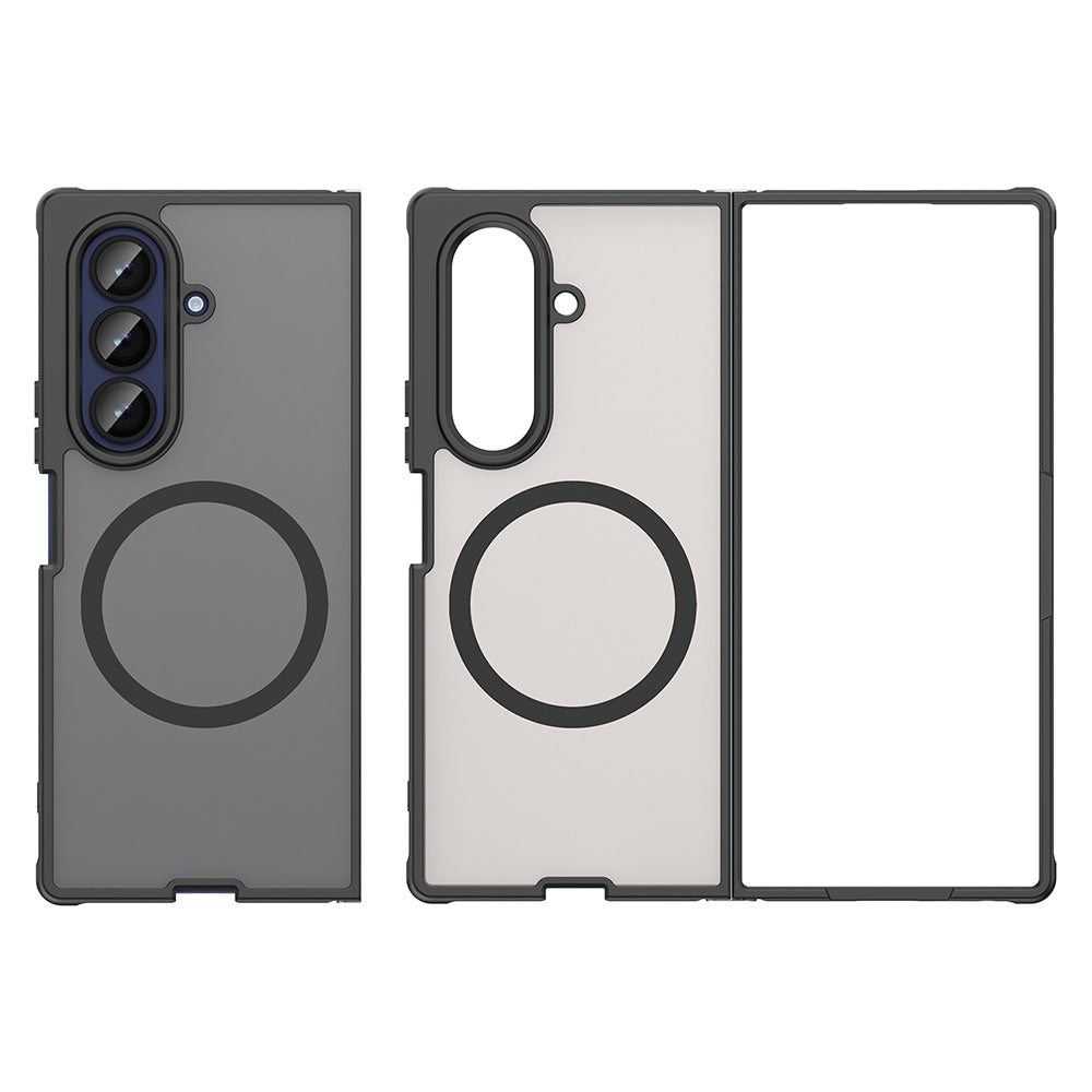 Custodia MagSafe per Samsung Galaxy Z Fold7 F966, Techsuit, HaloFrost II, Nera