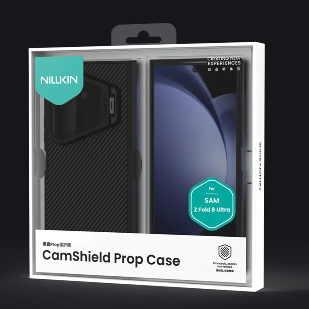 Custodia MagSafe per Samsung Galaxy Z Fold8 Ultra F976, Nillkin, CamShield Prop con copertura obiettivo nera trasparente, Nera