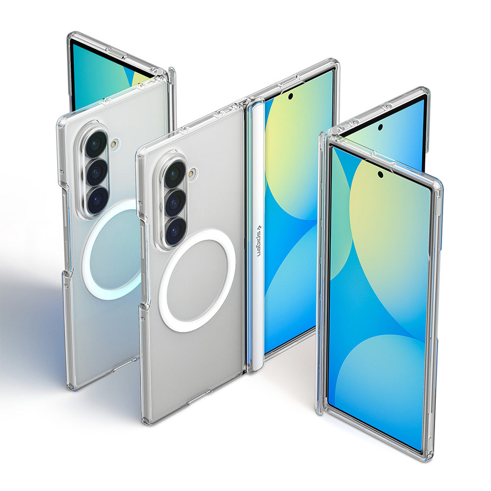 Custodia MagSafe per Samsung Galaxy Z Fold8 Ultra F976, Spigen, Ultra Hybrid Pro, Trasparente Bianca ACS11506