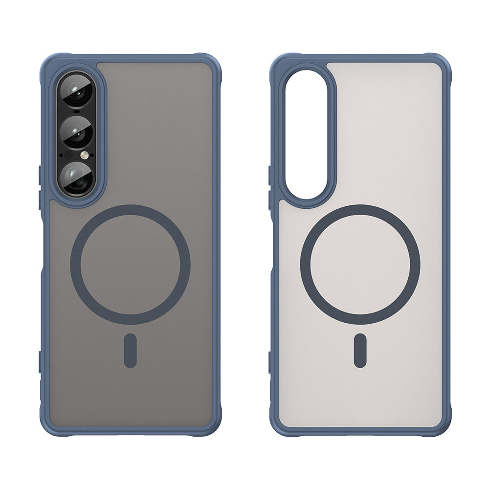 Custodia MagSafe per Sony Xperia 1 VII, Techsuit, HaloFrost II, Blu Navy