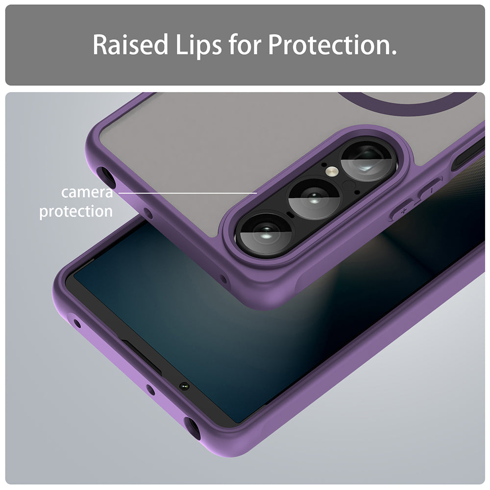 Custodia MagSafe per Sony Xperia 1 VII, Techsuit, HaloFrost II, Viola