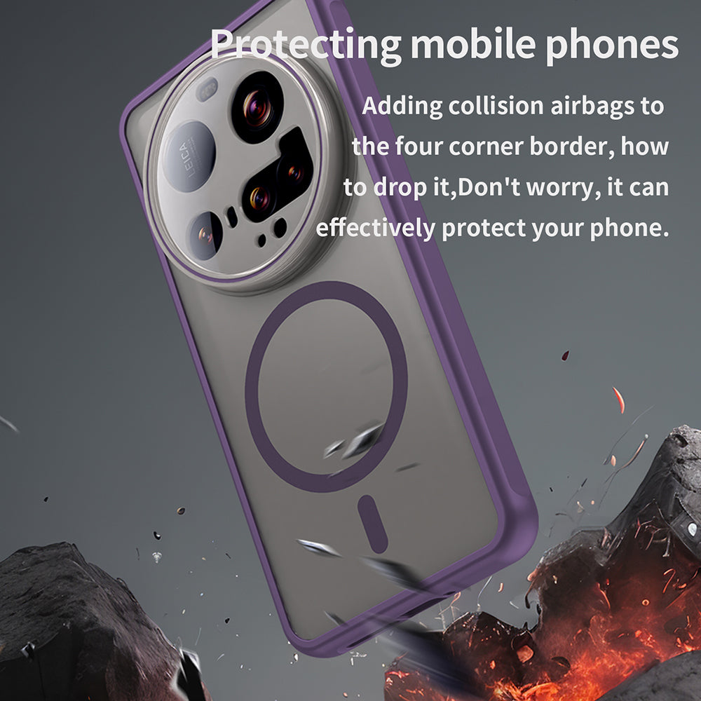 Custodia MagSafe per Xiaomi 15 Ultra, Techsuit, HaloFrost II, Viola