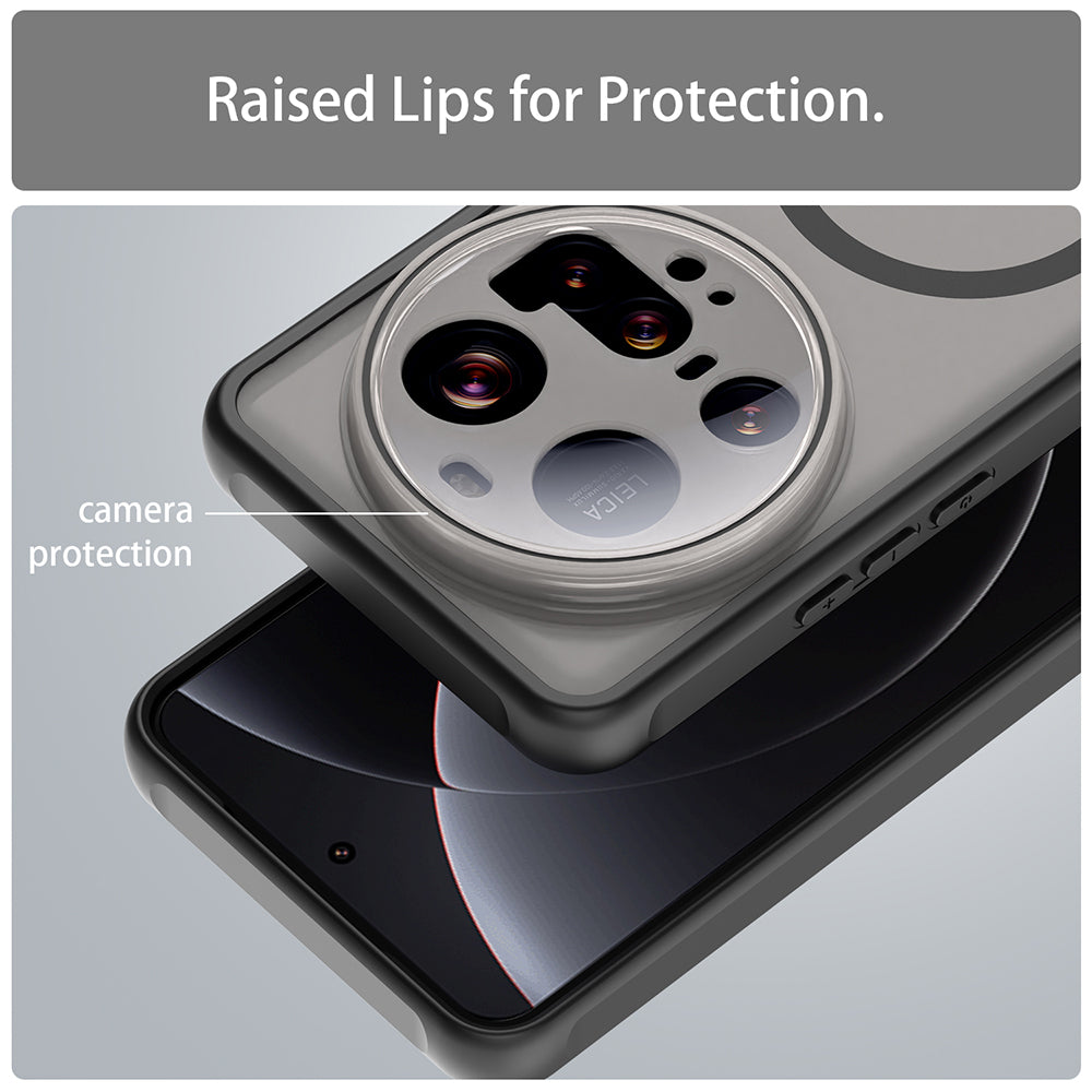 Custodia MagSafe per Xiaomi 15 Ultra, Techsuit, HaloFrost II, Nera