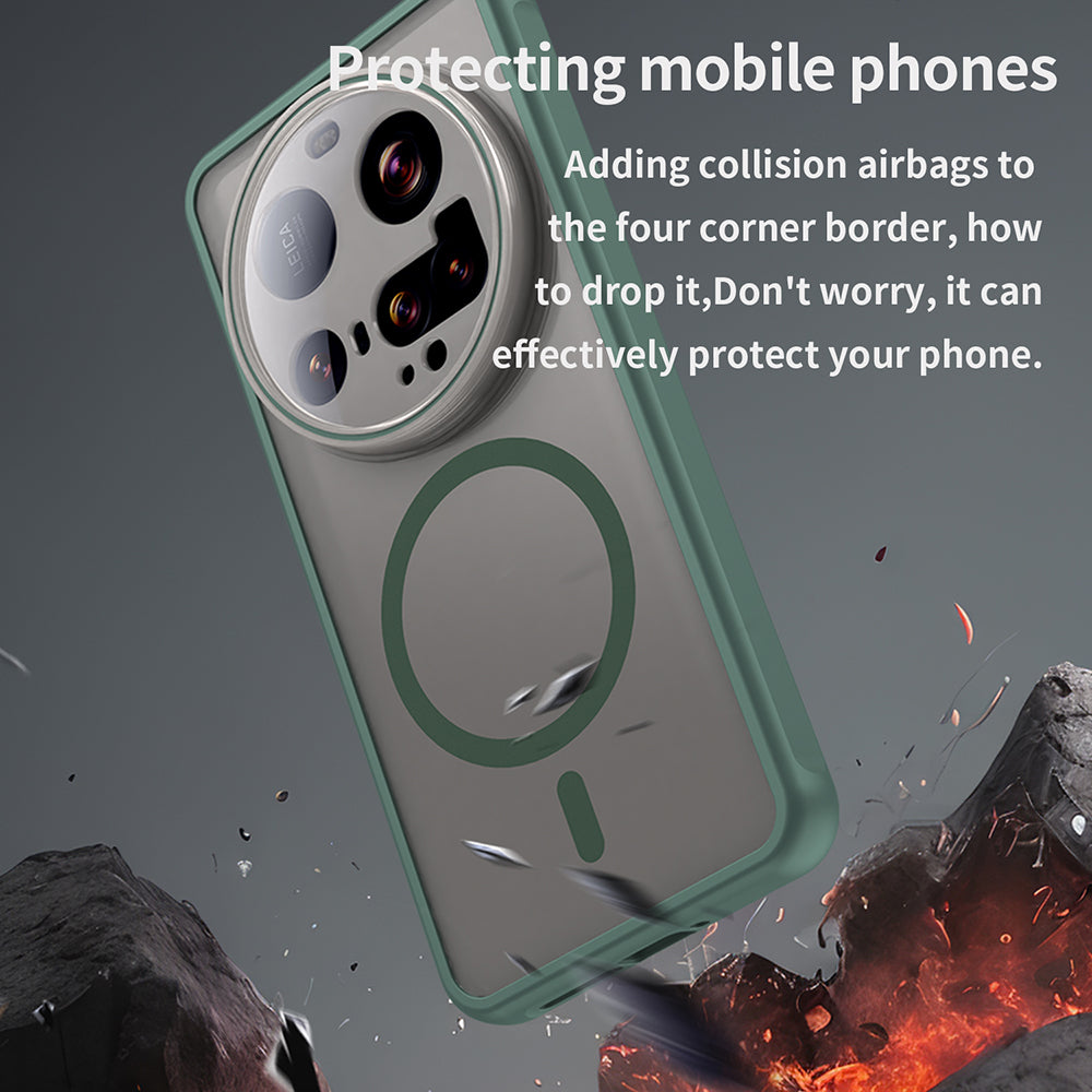 Custodia MagSafe per Xiaomi 15 Ultra, Techsuit, HaloFrost II, Verde