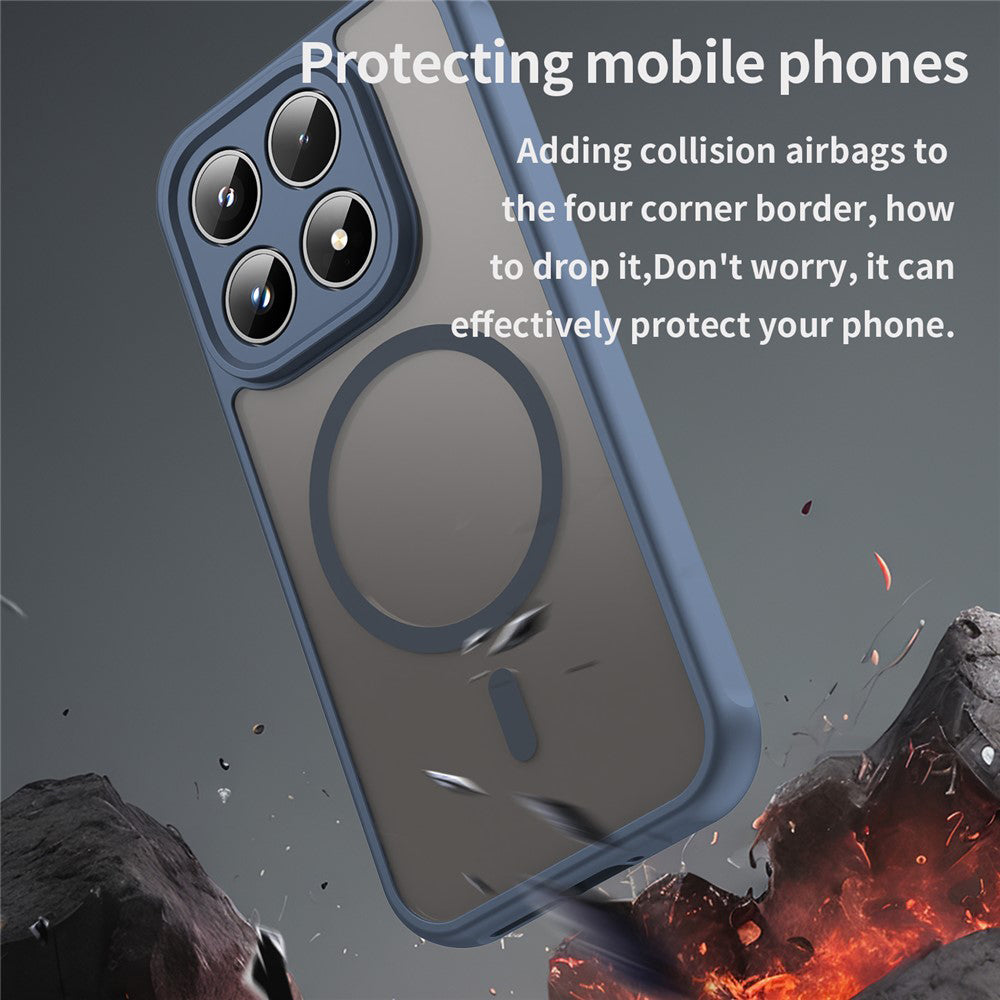 Custodia MagSafe per Xiaomi 17, Techsuit, HaloFrost II, Blu Navy