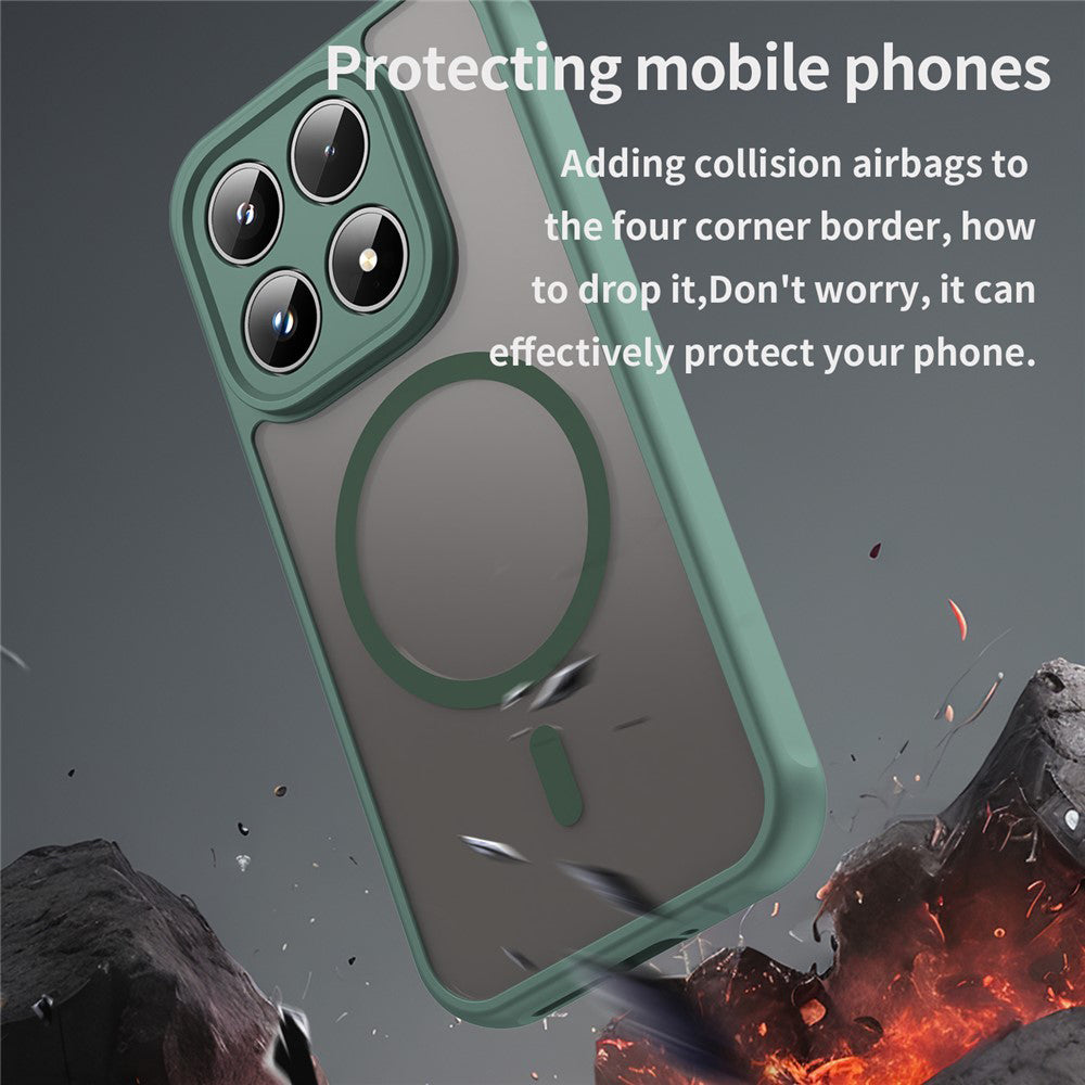 Custodia MagSafe per Xiaomi 17, Techsuit, HaloFrost II, Verde
