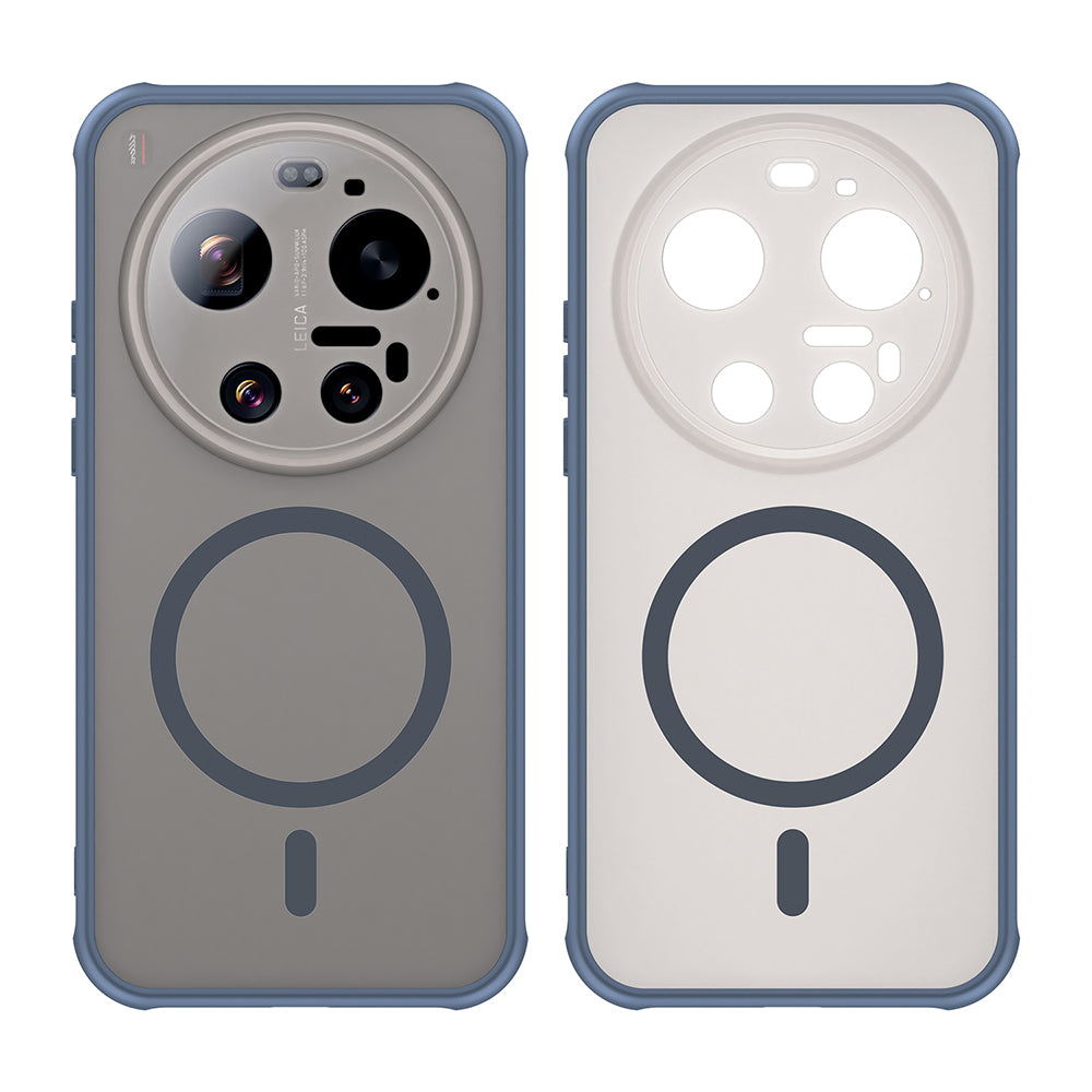 Custodia MagSafe per Xiaomi 17 Ultra, Techsuit, HaloFrost II, Blu Navy