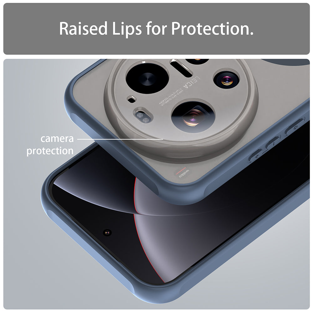 Custodia MagSafe per Xiaomi 17 Ultra, Techsuit, HaloFrost II, Blu Navy