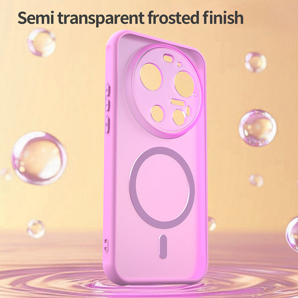 Custodia MagSafe per Xiaomi 17 Ultra, Techsuit, HaloFrost II, Rosa