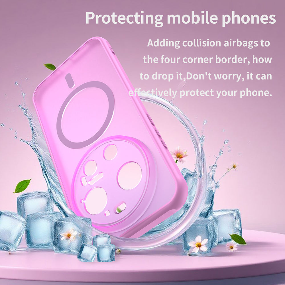 Custodia MagSafe per Xiaomi 17 Ultra, Techsuit, HaloFrost II, Rosa