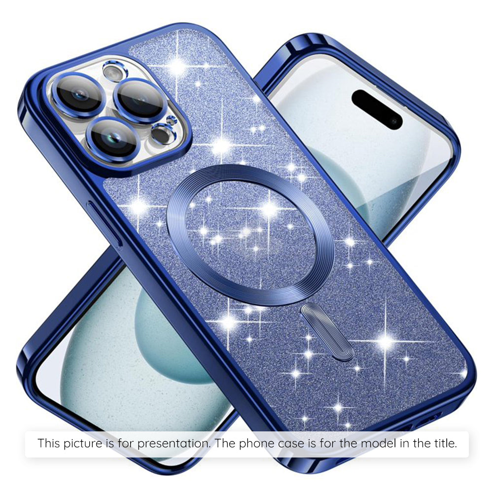 Custodia MagSafe per Xiaomi 17T Pro, Techsuit, Luxury Glitter, Blu Scuro