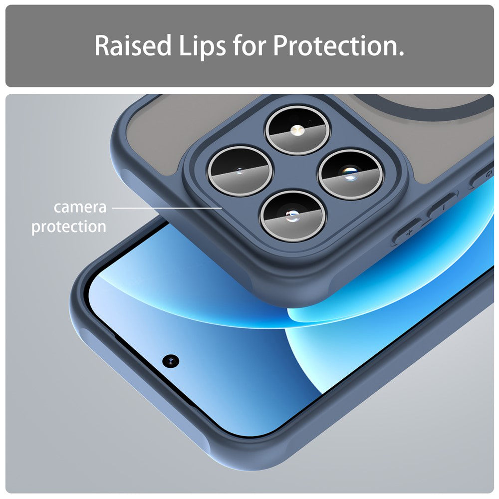 Custodia MagSafe per Xiaomi 17T, Techsuit, HaloFrost II, Blu Navy