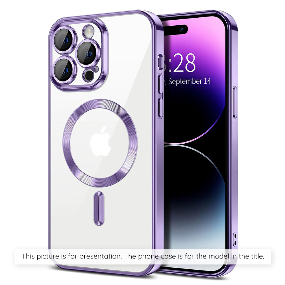 Custodia MagSafe per Xiaomi 17T, Techsuit, Luxury Crystal, Viola Chiaro