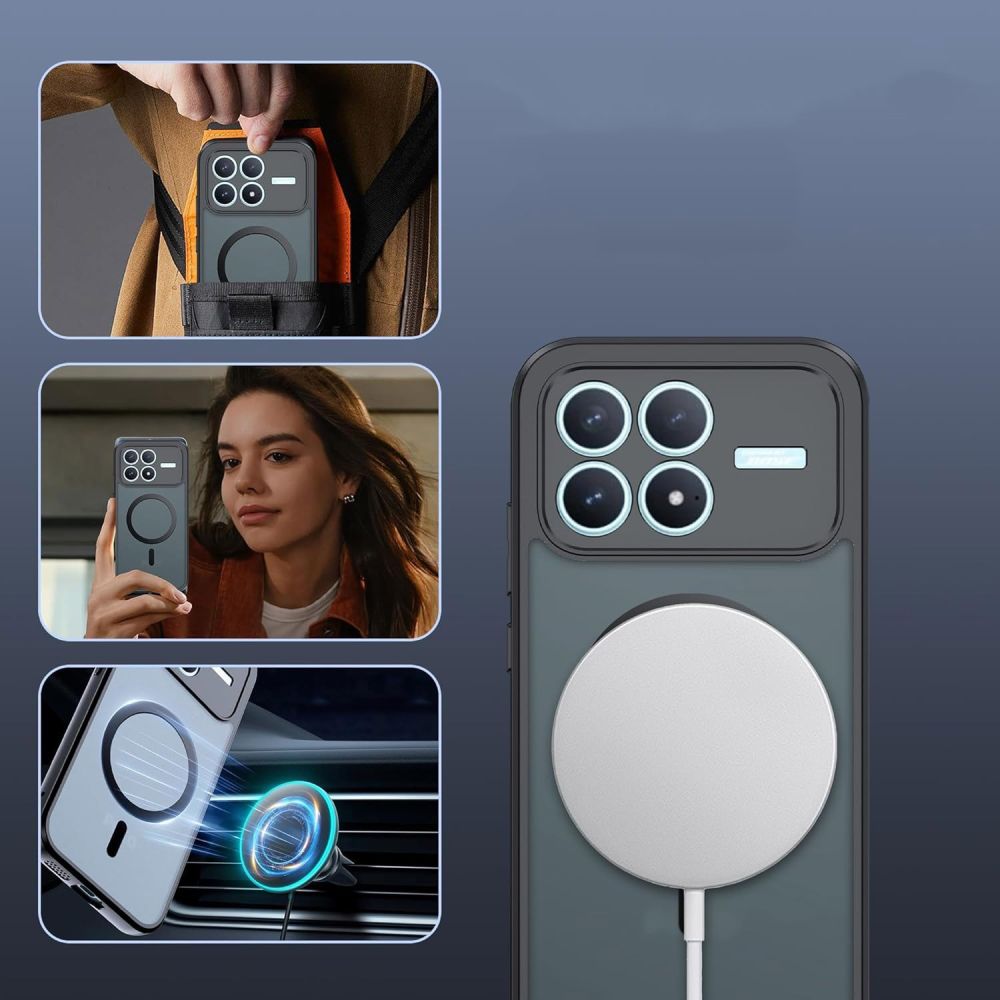 Custodia MagSafe per Xiaomi Poco F8 Ultra, Tech-Protect, Magmat, Nera