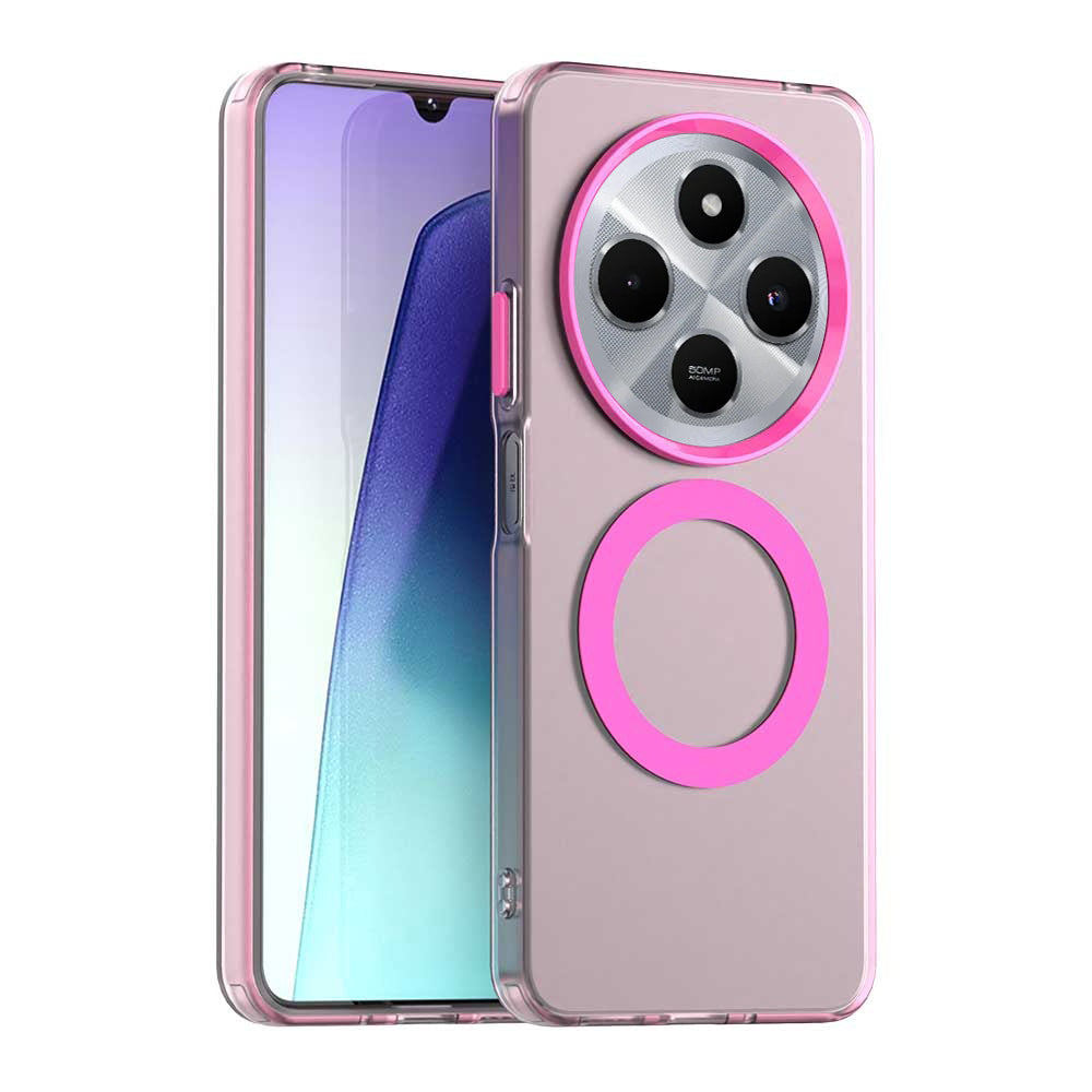 Custodia MagSafe per Xiaomi Poco C75 / Redmi 14C, Techsuit, CandyCase, Rosa
