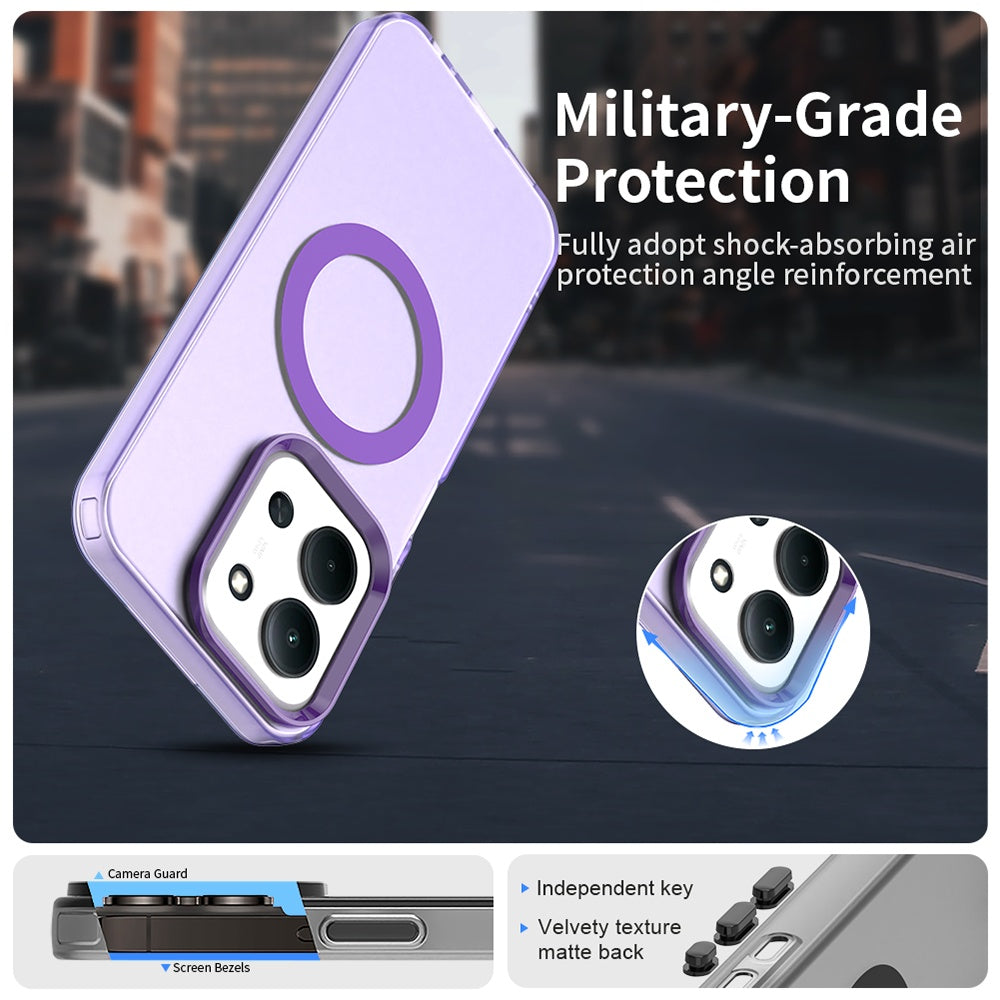 Custodia MagSafe per Xiaomi Poco C85 4G / Redmi 15C 5G / 15C 4G, Techsuit, CandyCase, Viola