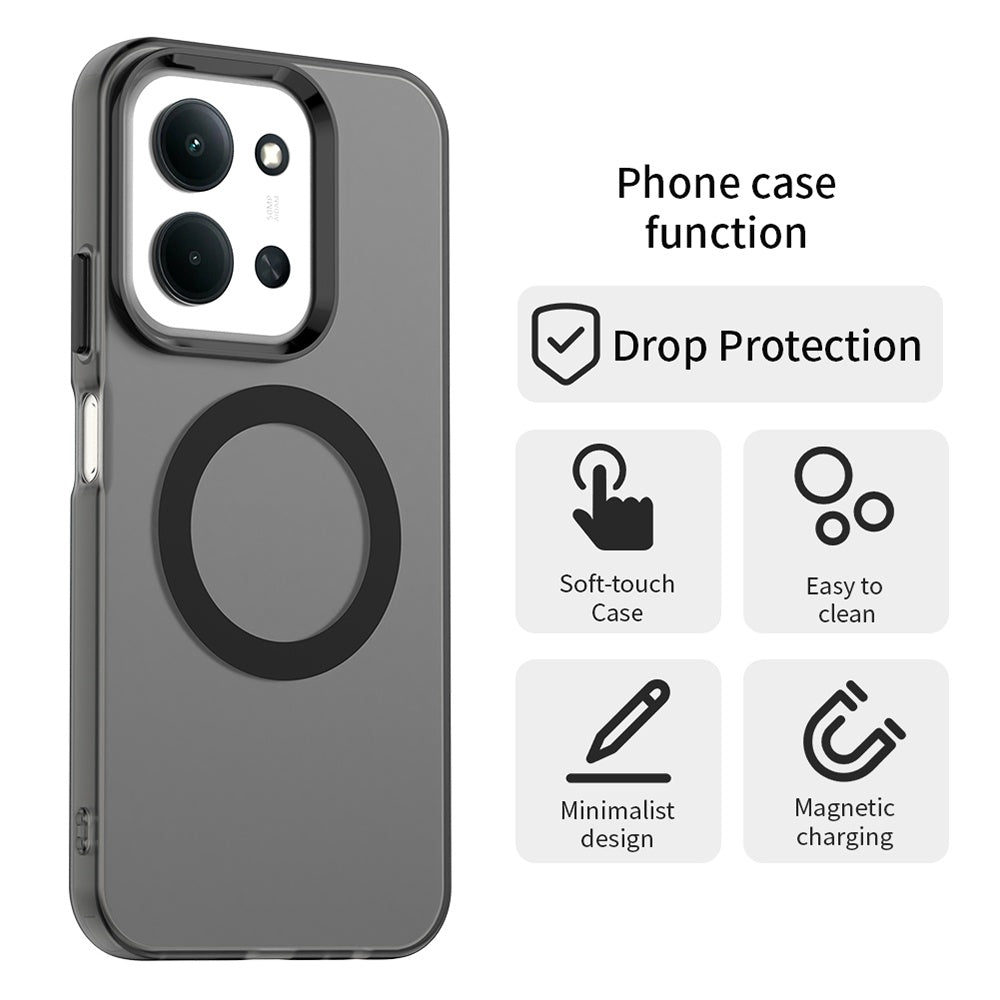 Custodia MagSafe per Xiaomi Poco C85 4G / Redmi 15C 5G / 15C 4G, Techsuit, CandyCase, Nera