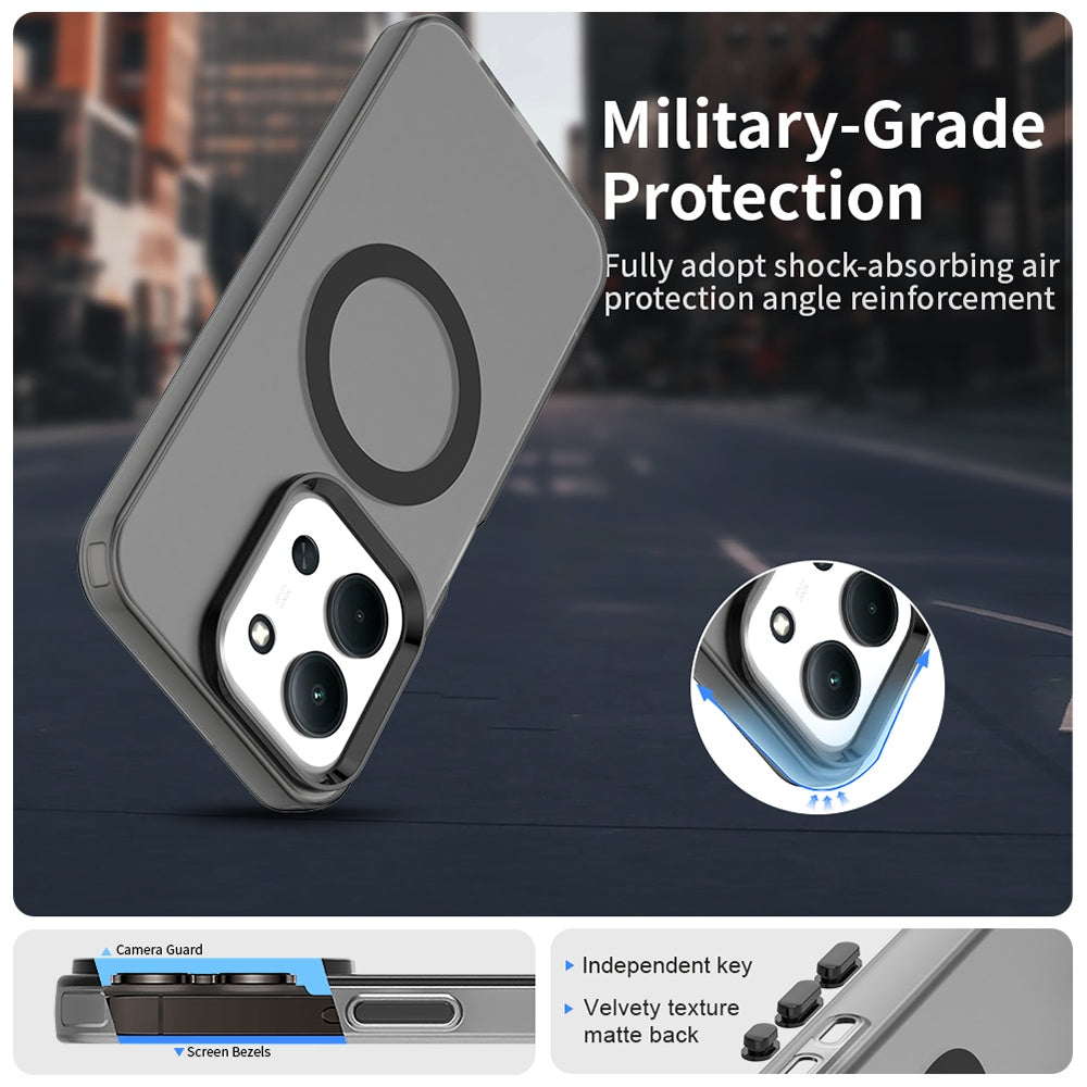 Custodia MagSafe per Xiaomi Poco C85 4G / Redmi 15C 5G / 15C 4G, Techsuit, CandyCase, Nera