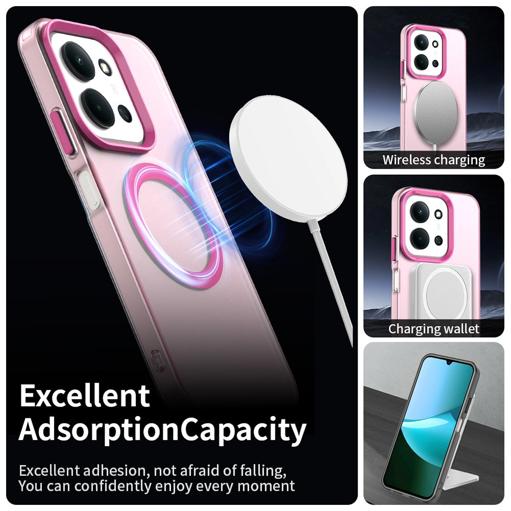 Custodia MagSafe per Xiaomi Poco C85 4G / Redmi 15C 5G / 15C 4G, Techsuit, CandyCase, Rosa
