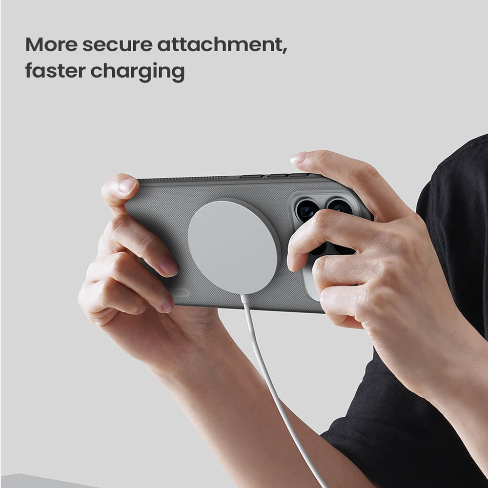 MagSafe Case for Xiaomi Poco F8 Ultra, Nillkin, Super Shield Pro, Black Satin Transparent