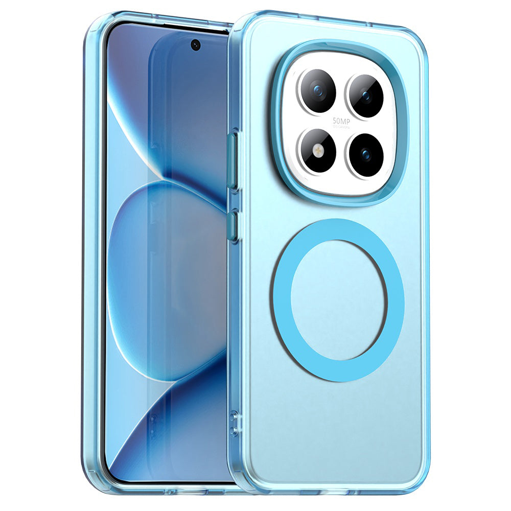 Custodia MagSafe per Xiaomi Poco M8 Pro / Redmi Note 15 Pro+ 5G, Techsuit, CandyCase, Blu