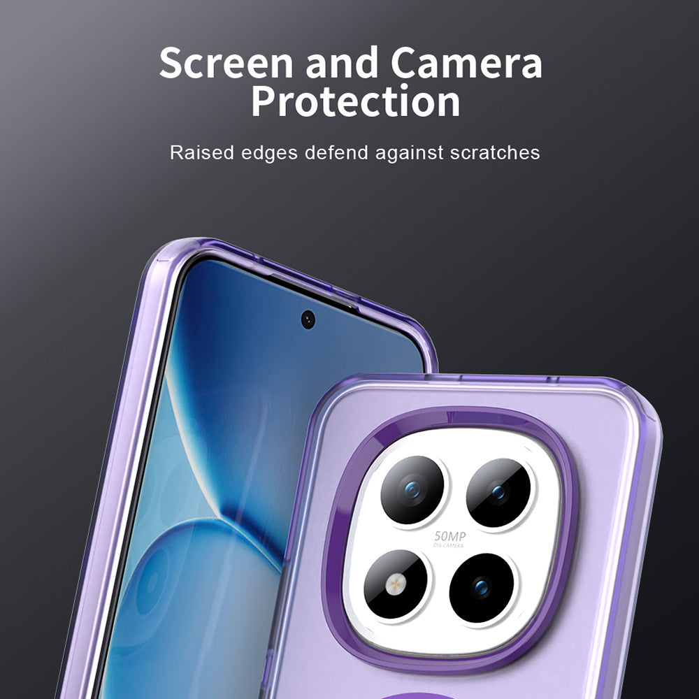 Custodia MagSafe per Xiaomi Poco M8 Pro / Redmi Note 15 Pro+ 5G, Techsuit, CandyCase, Viola