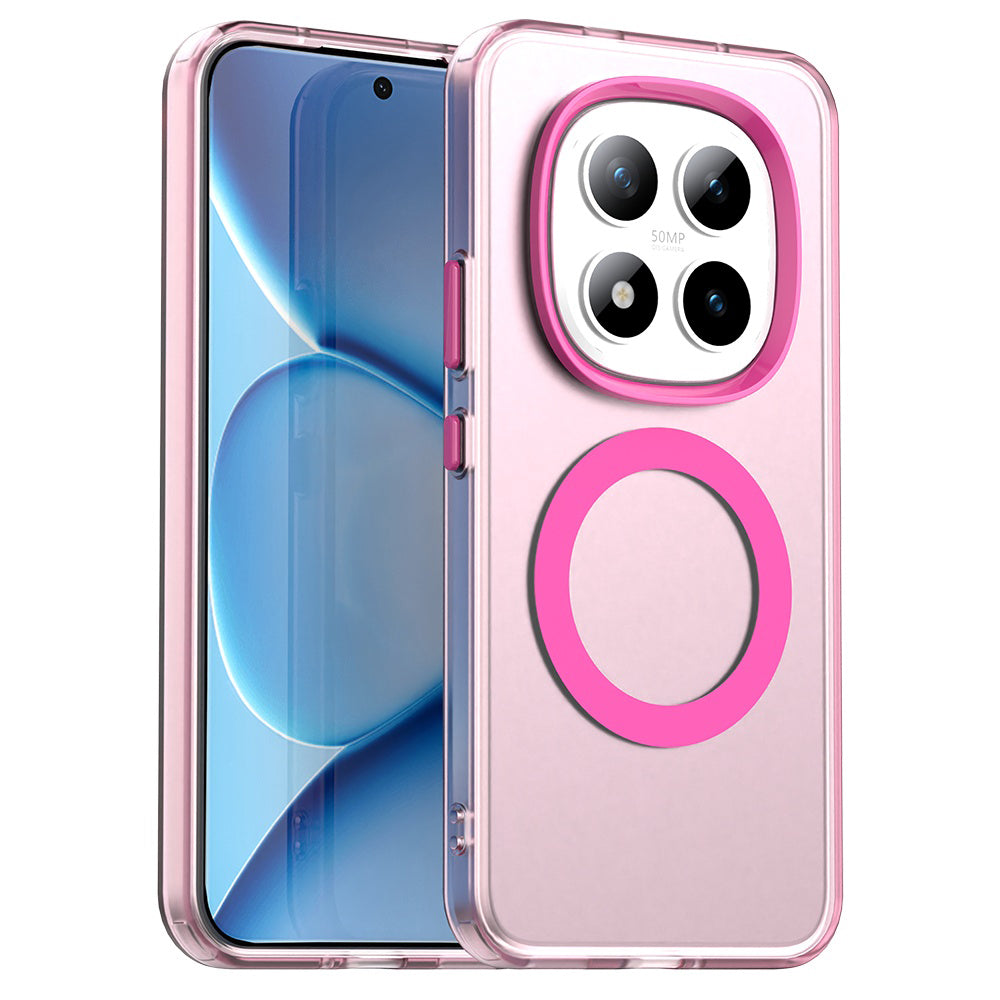 Custodia MagSafe per Xiaomi Poco M8 Pro / Redmi Note 15 Pro+ 5G, Techsuit, CandyCase, Rosa