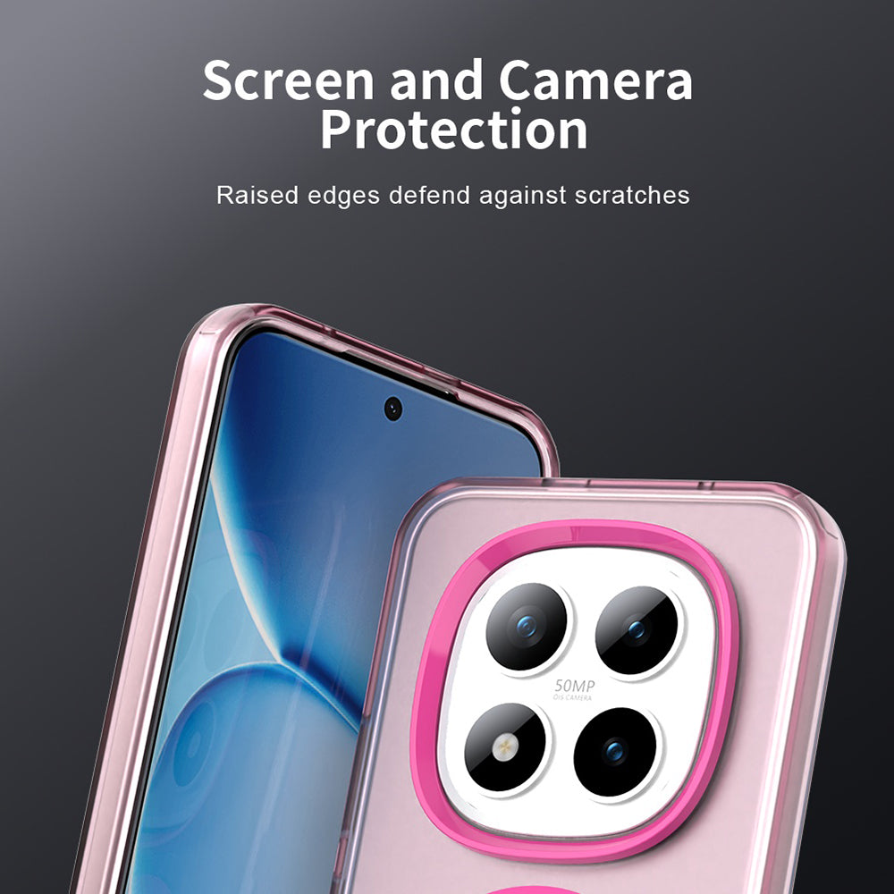 Custodia MagSafe per Xiaomi Poco M8 Pro / Redmi Note 15 Pro+ 5G, Techsuit, CandyCase, Rosa