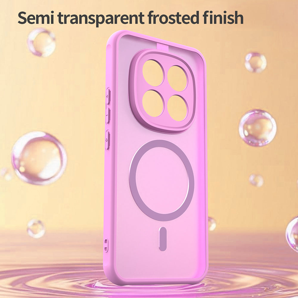 Custodia MagSafe per Xiaomi Poco M8 Pro / Redmi Note 15 Pro+ 5G, Techsuit, HaloFrost II, Rosa