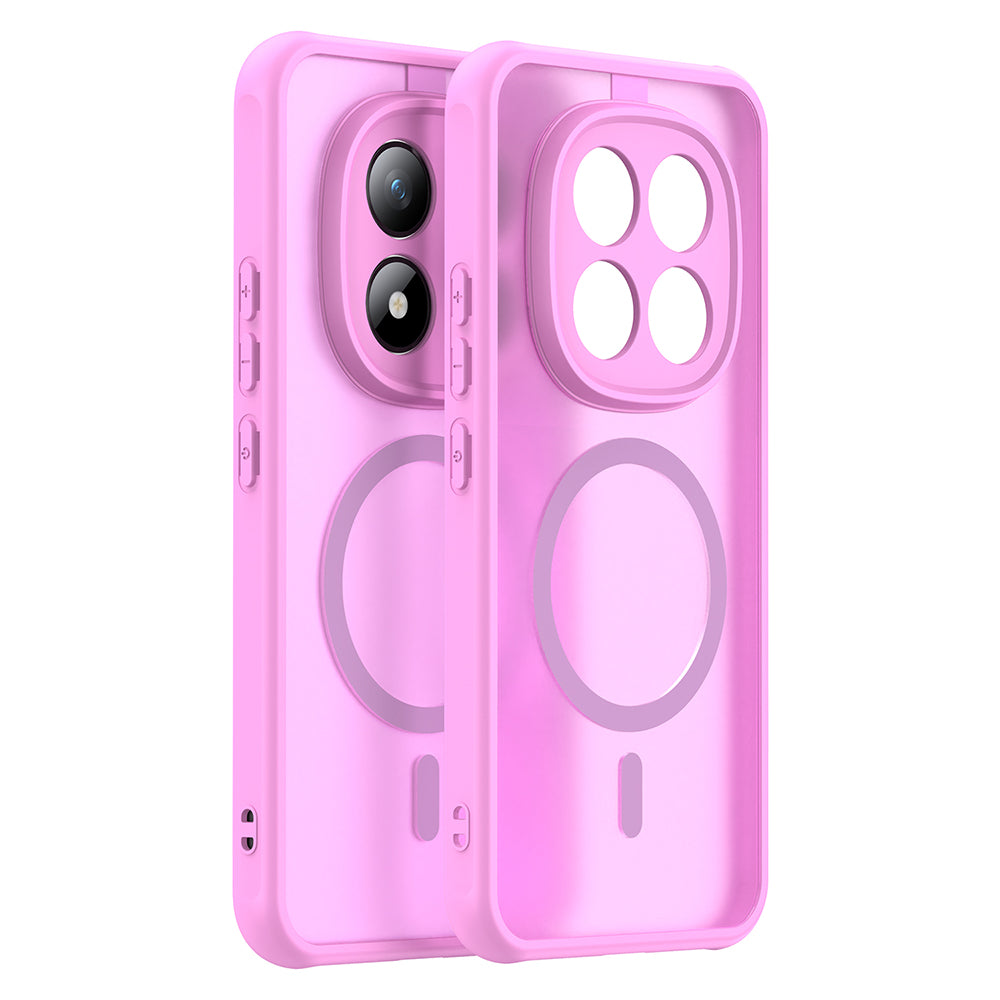 Custodia MagSafe per Xiaomi Poco M8 Pro / Redmi Note 15 Pro+ 5G, Techsuit, HaloFrost II, Rosa