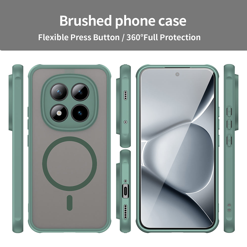 Custodia MagSafe per Xiaomi Poco M8 Pro / Redmi Note 15 Pro+ 5G, Techsuit, HaloFrost II, Verde