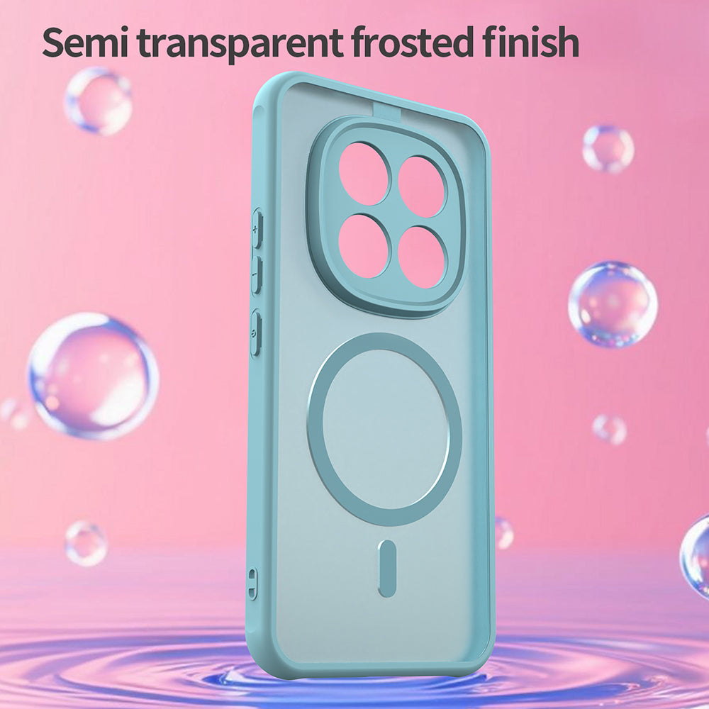 Custodia MagSafe per Xiaomi Poco M8 Pro / Redmi Note 15 Pro+ 5G, Techsuit, HaloFrost II, Verde Chiaro