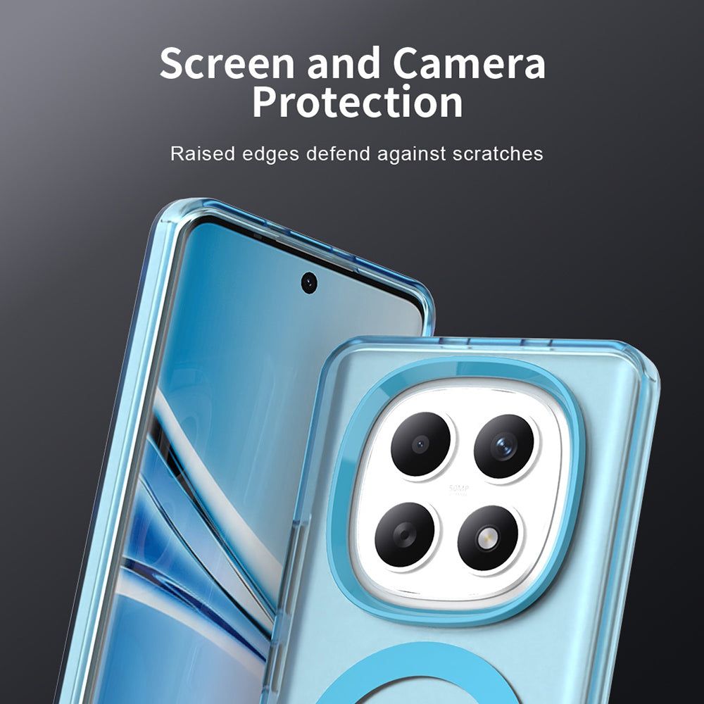 Custodia MagSafe per Xiaomi Poco M8 / Redmi Note 15 5G / Note 15 4G, Techsuit, CandyCase, Blu
