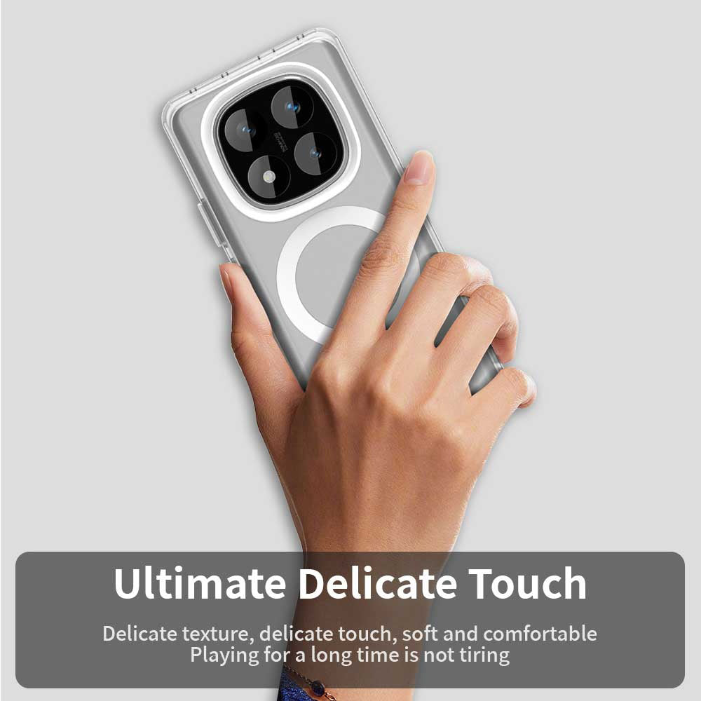 Custodia MagSafe per Xiaomi Poco X7 / Redmi Note 14 Pro 5G, Techsuit, CandyCase, Bianca